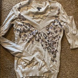 Express Cheetah Sequin Sweater